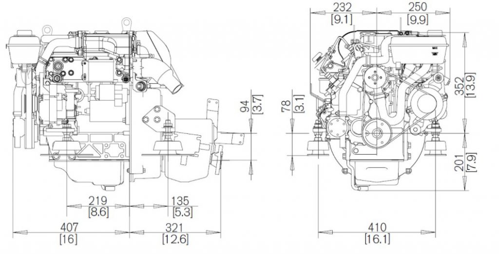 Мотор D1-30 в проекции