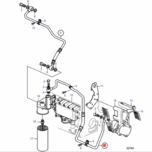 21474084 топливная труба Volvo Penta