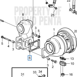 22707544 прокладка Volvo Penta