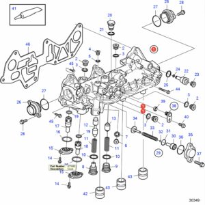 22655069 корпус фильтра (новый номер 23307312) Volvo Penta