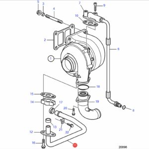3841514 Возвратная труба Volvo Penta