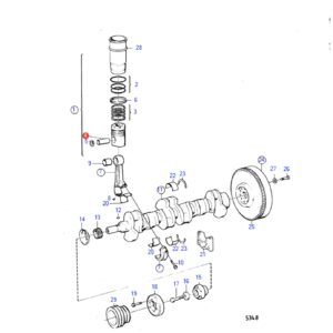 8193836 поршневой палец Volvo Penta